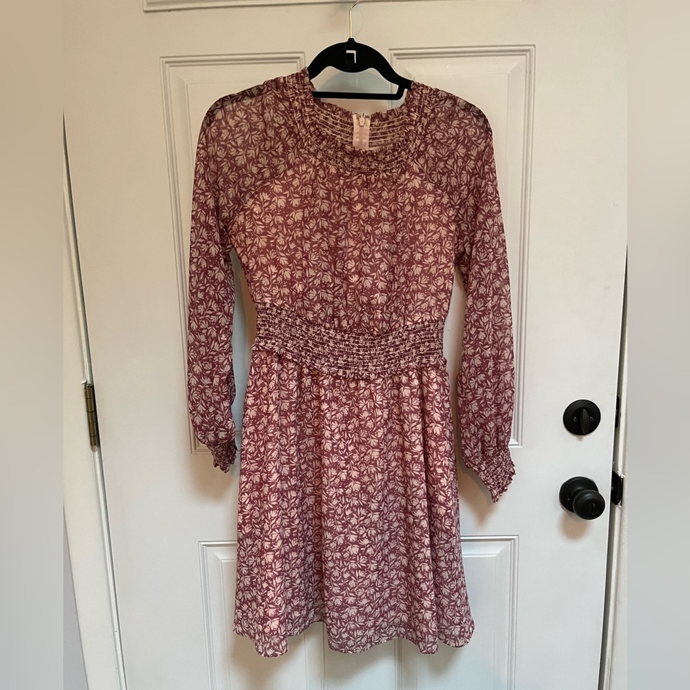 Gal Meets Glam Wimberly Floral Long Sleeve Dress size 2 - Picture 4 of 8